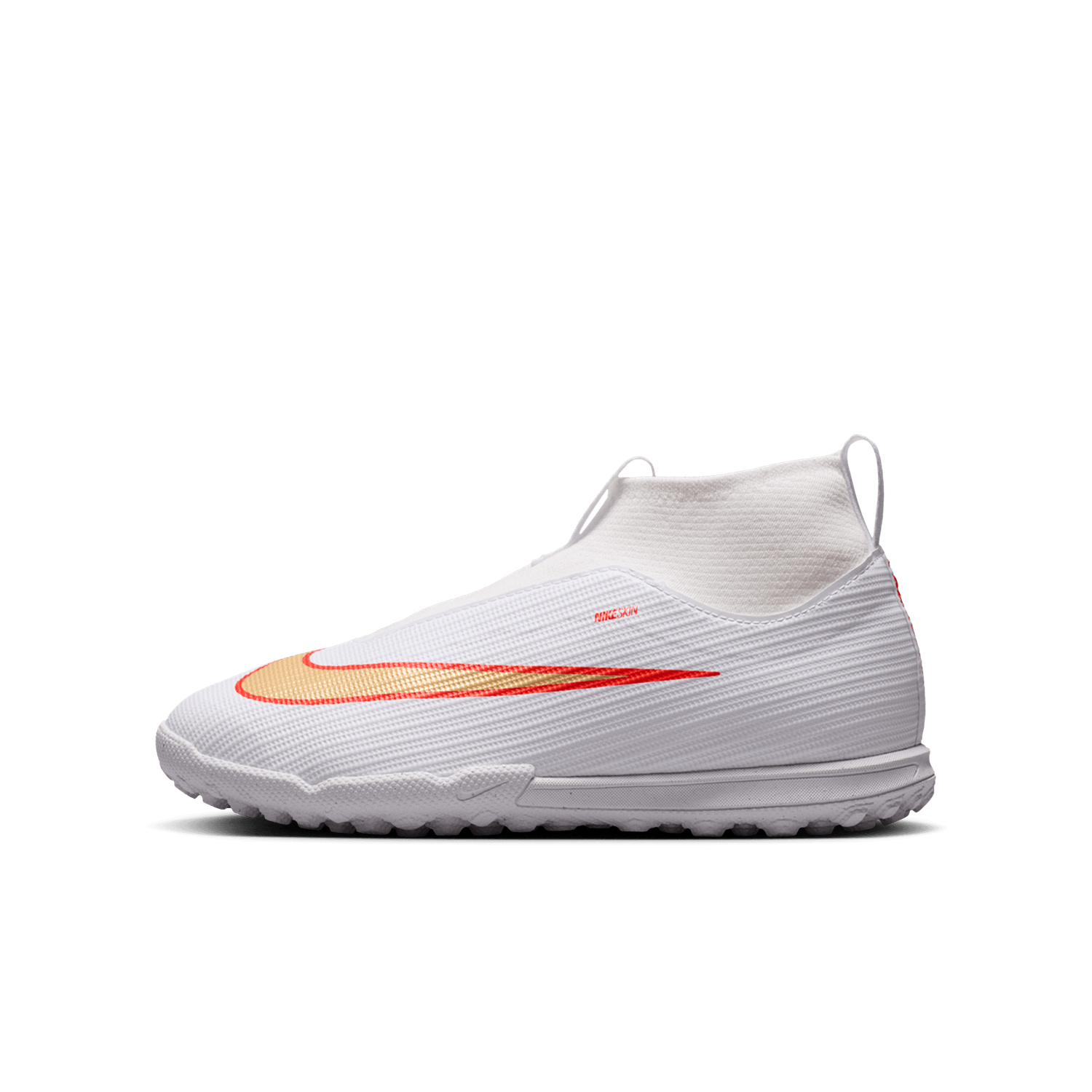 MERCURIAL SUPERFLY 11 ACADEMY TF JR (WHITE/GOLD)