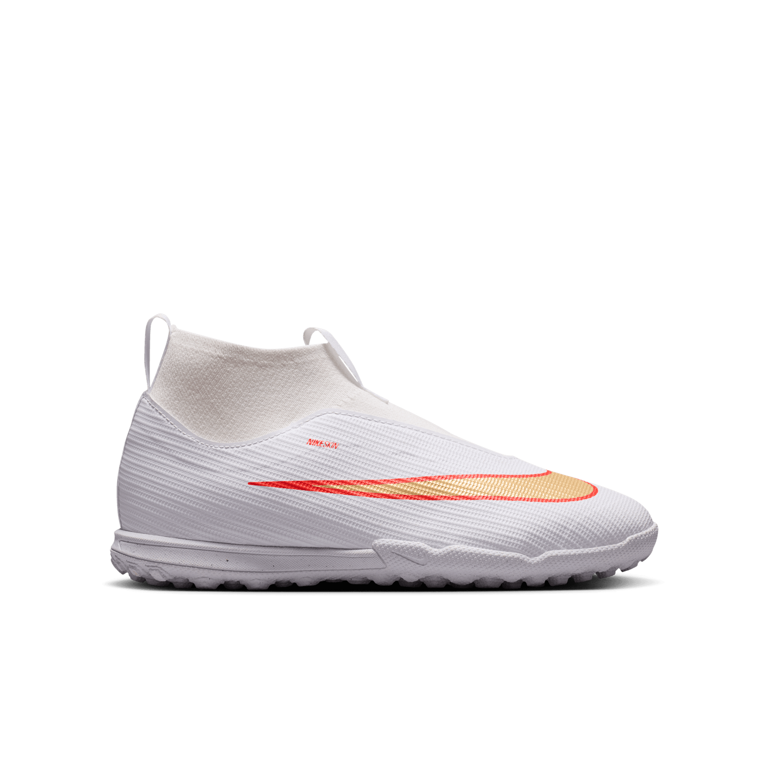 MERCURIAL SUPERFLY 11 ACADEMY TF JR (WHITE/GOLD)