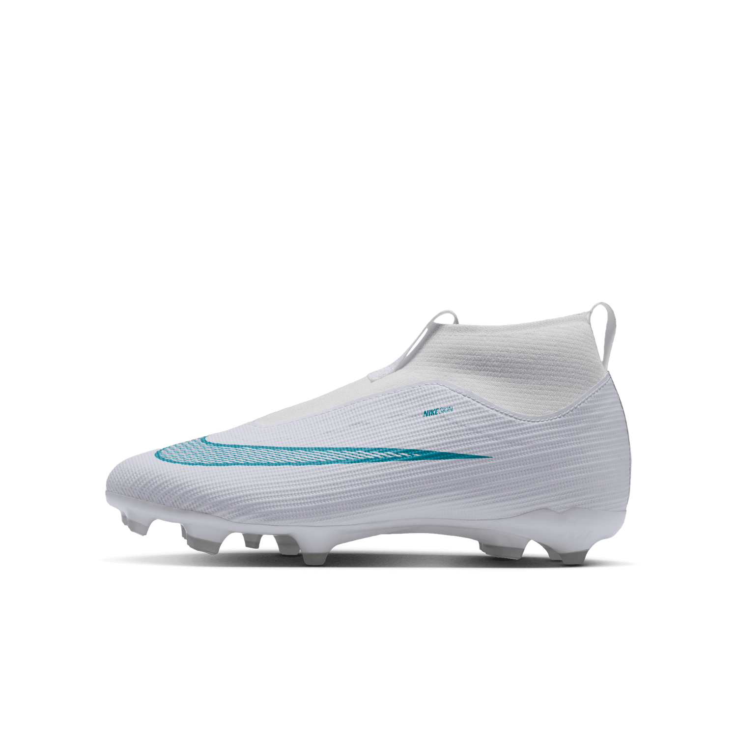 MERCURIAL SUPERFLY 11 ACADEMY FG/MG JR (WHITE/TEAL)