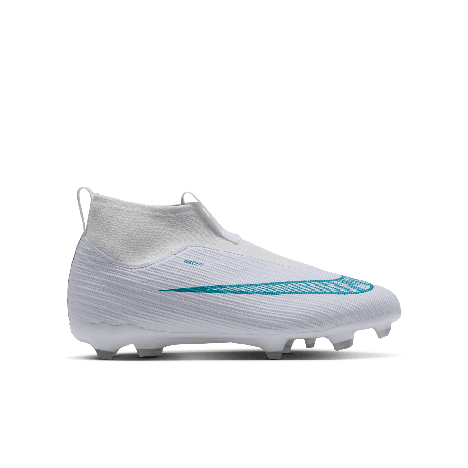 MERCURIAL SUPERFLY 11 ACADEMY FG/MG JR (WHITE/TEAL)