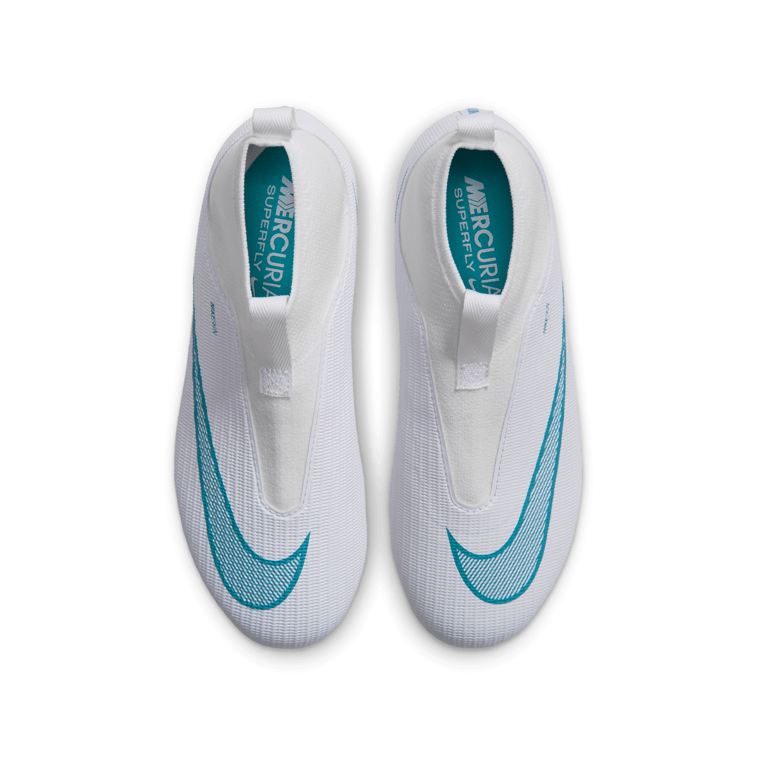 MERCURIAL SUPERFLY 11 ACADEMY FG/MG JR (WHITE/TEAL)