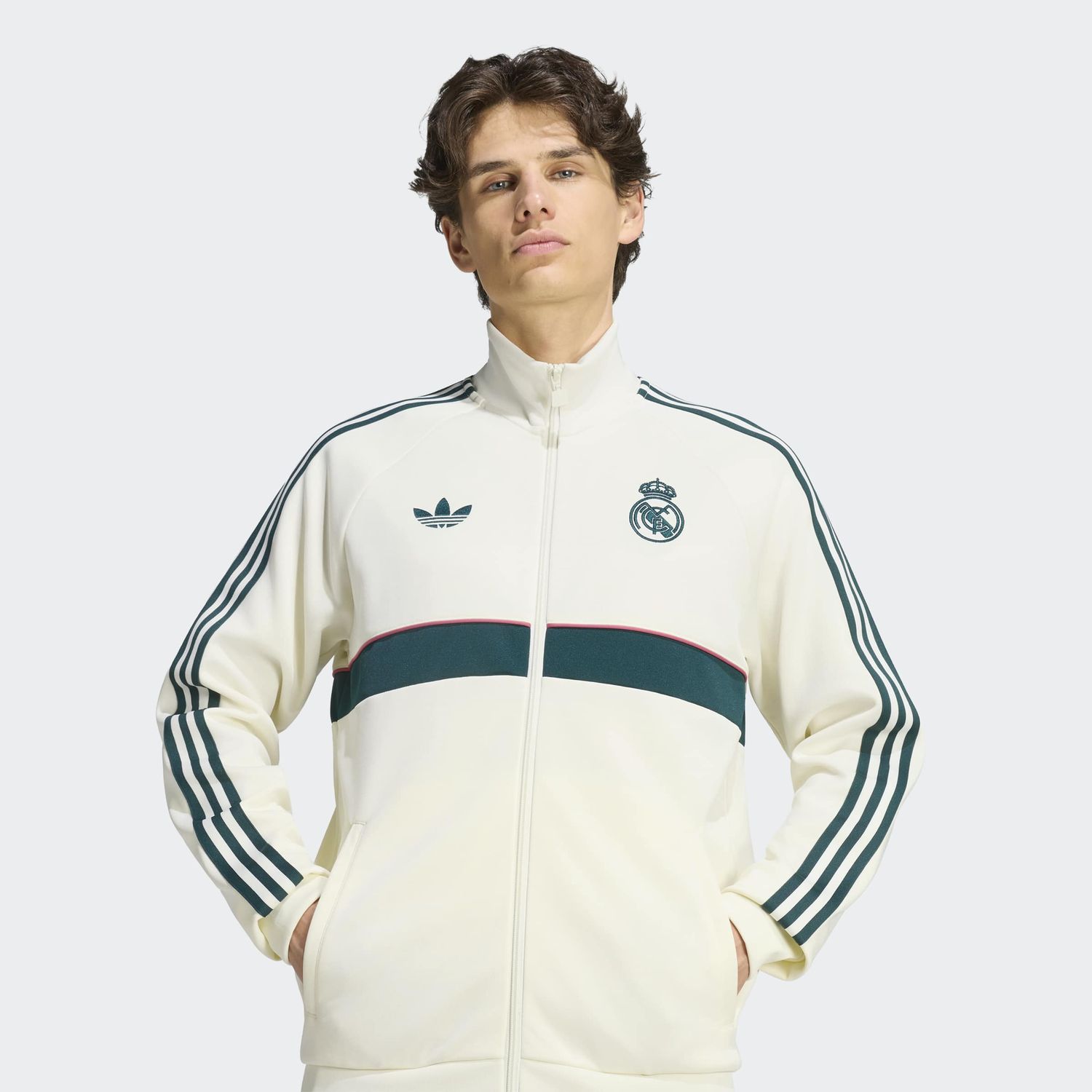 REAL MADRID 26/27 ORIGINALS TRACK JACKET (CREAM/GREEN)