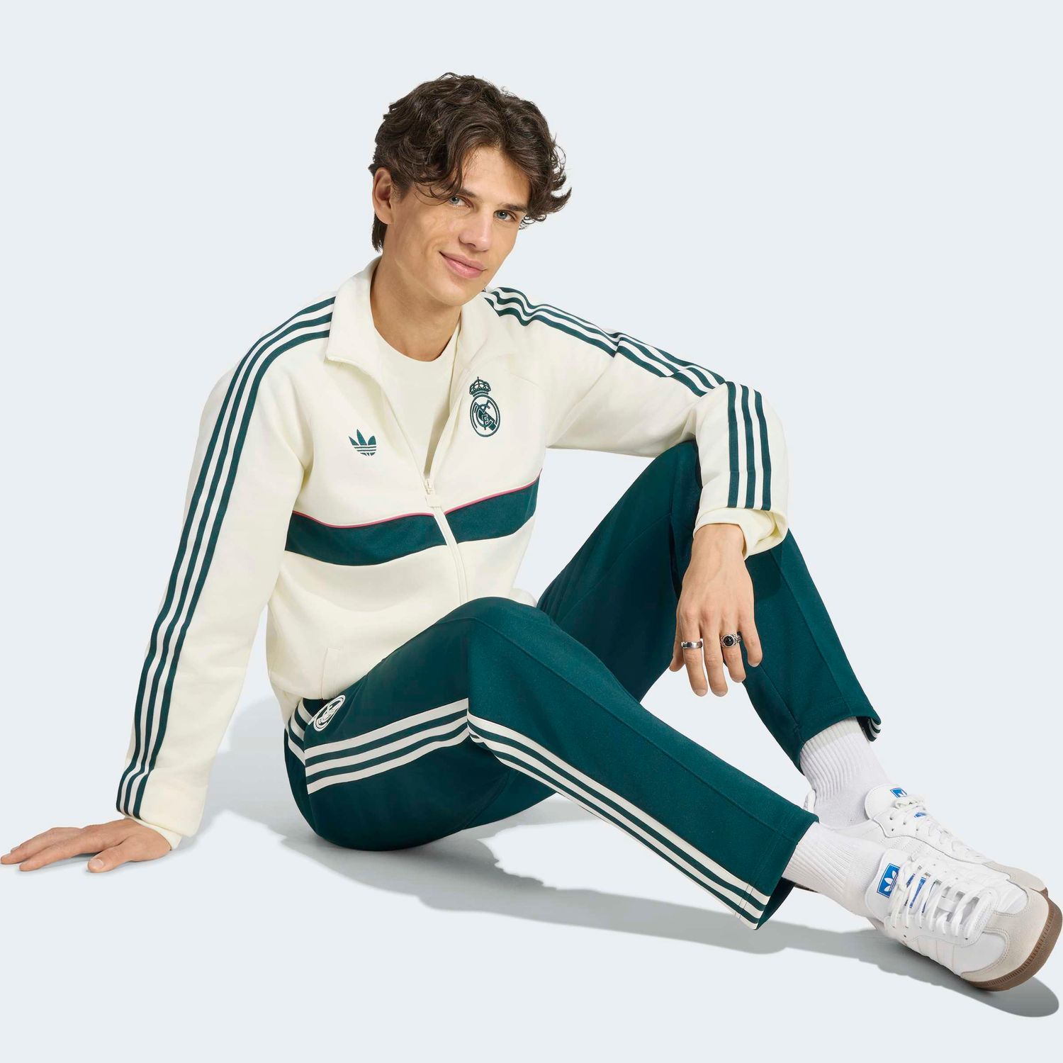 REAL MADRID 26/27 ORIGINALS TRACK JACKET (CREAM/GREEN)