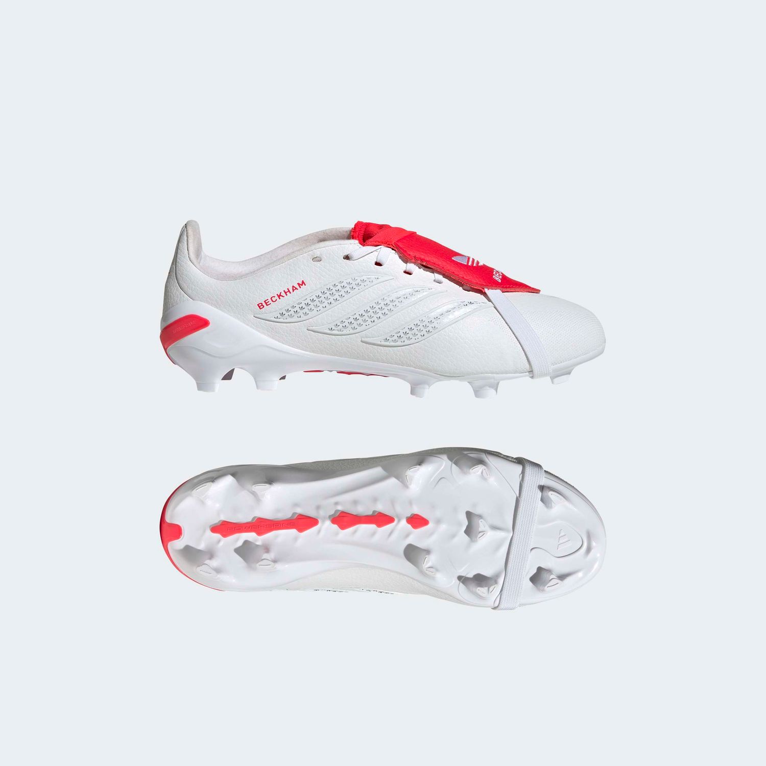 PREDATOR LEAGUE FT DB FG JR (WHITE/RED)