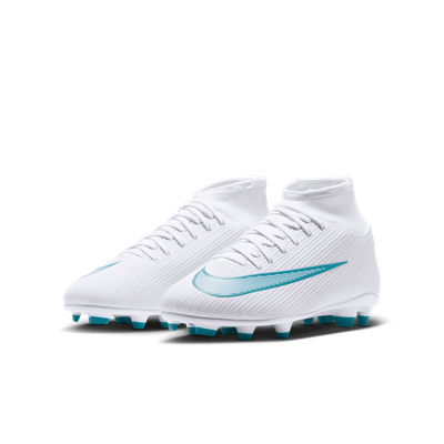MERCURIAL SUPERFLY 11 CLUB FG/MG JR (WHITE/TEAL) MERCURIAL SUPERFLY 11 CLUB FG/MG JR (WHITE/TEAL)