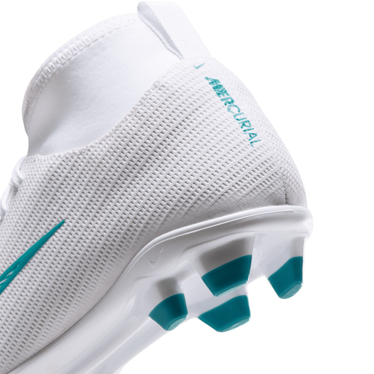 MERCURIAL SUPERFLY 11 CLUB FG/MG JR (WHITE/TEAL)