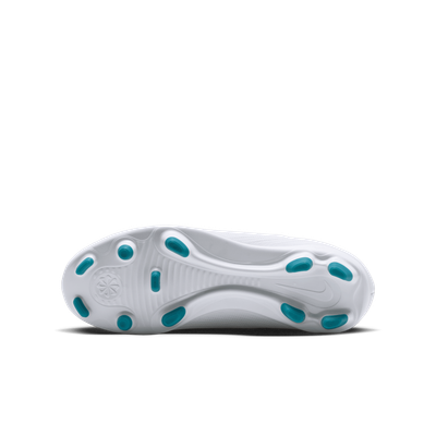 MERCURIAL SUPERFLY 11 CLUB FG/MG JR (WHITE/TEAL)