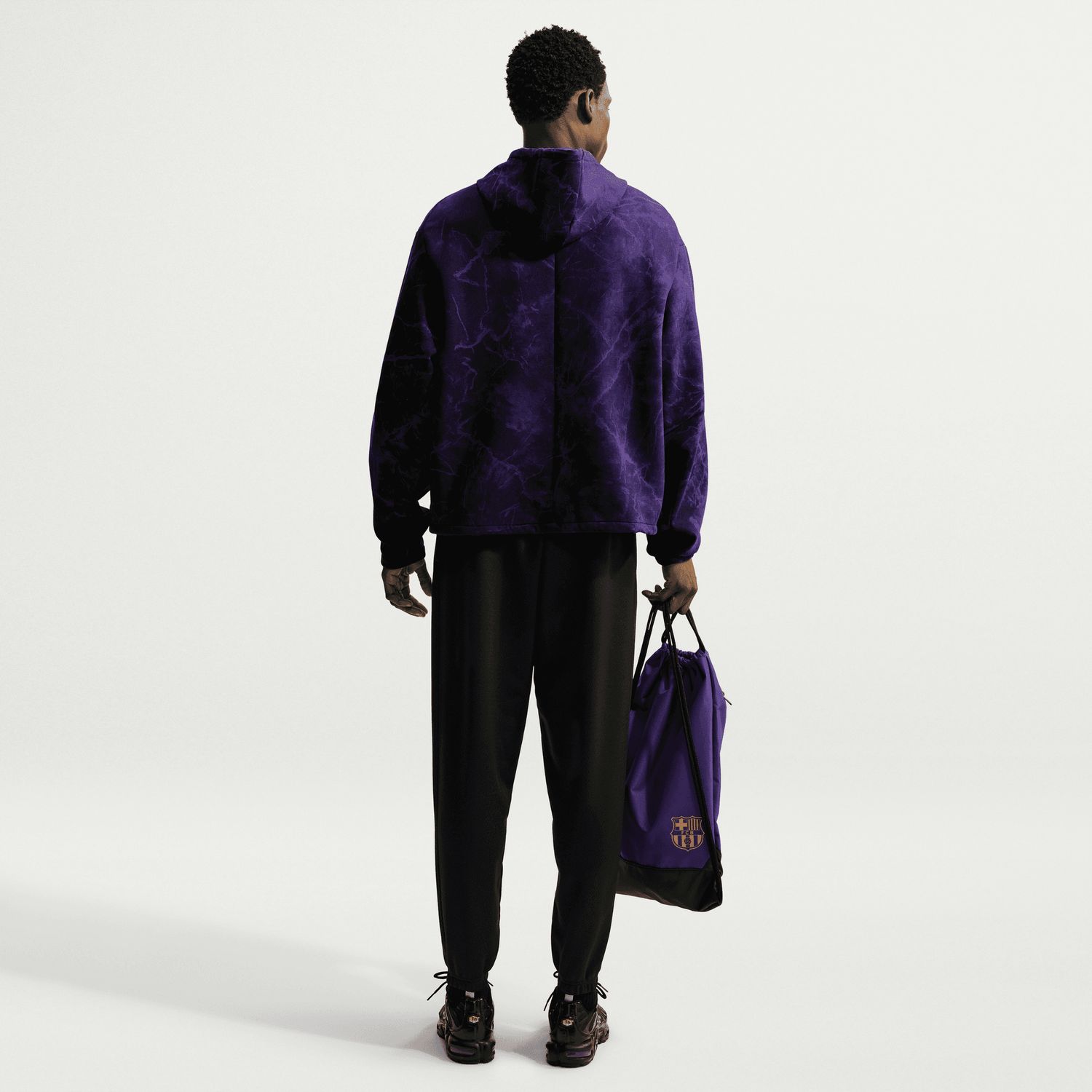 FC BARCELONA 26/27 AWAY PULLOVER HOODIE (PURPLE/GOLD)