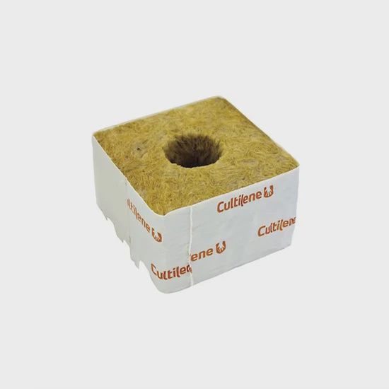 Cultiwool rockwool 4&quot; small hole cube