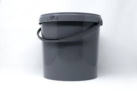 17.5ltr bucket n lid round grey