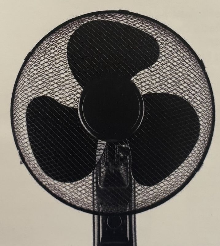 Wall fan black plastic 16&quot;