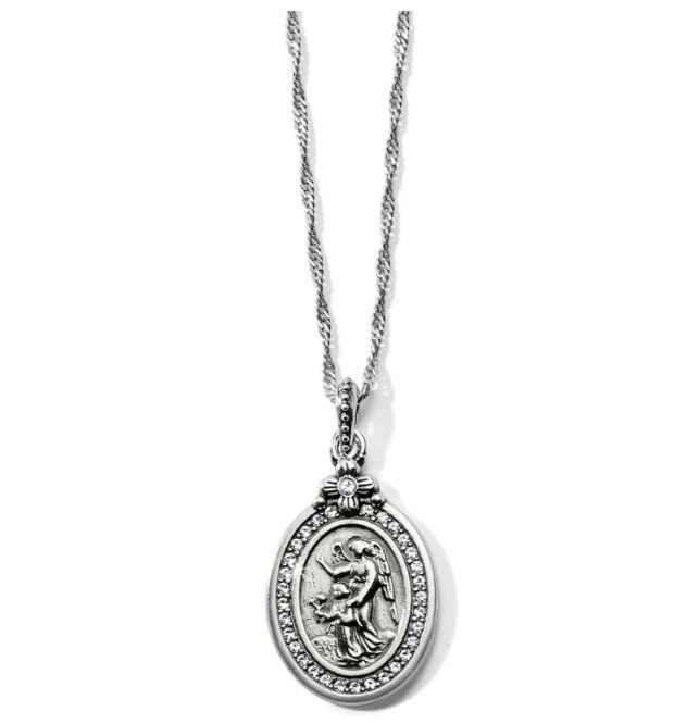 Guardian Angel Petite Necklace, Color: Silver