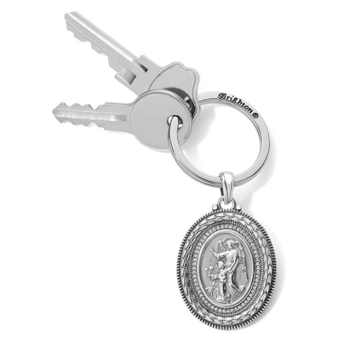 Guardian Angel Key Fob, Color: Silver