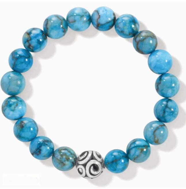 Contempo Chroma Turquoise Stretch Bracelet, Color: Silver/Turquoise