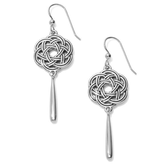 Interlok Eternity Circle French Wire Earrings, Color: Silver