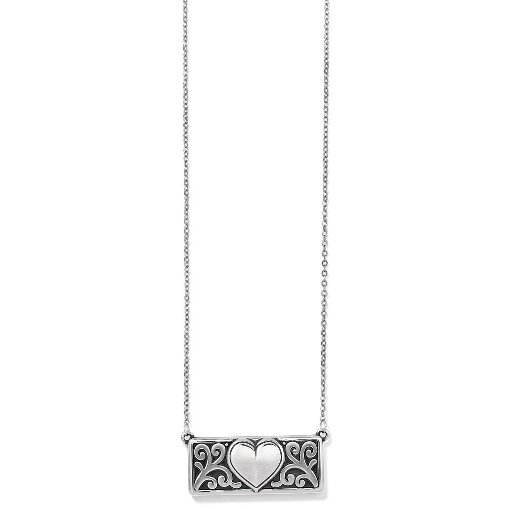 Carlotta Heart Necklace, Color: Silver