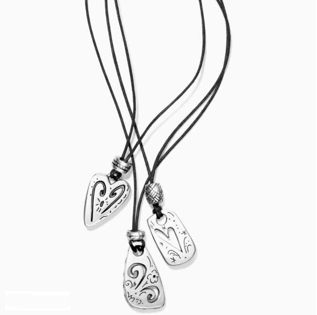 Brazilian Multi Charm Necklace, Color: Silver/Black