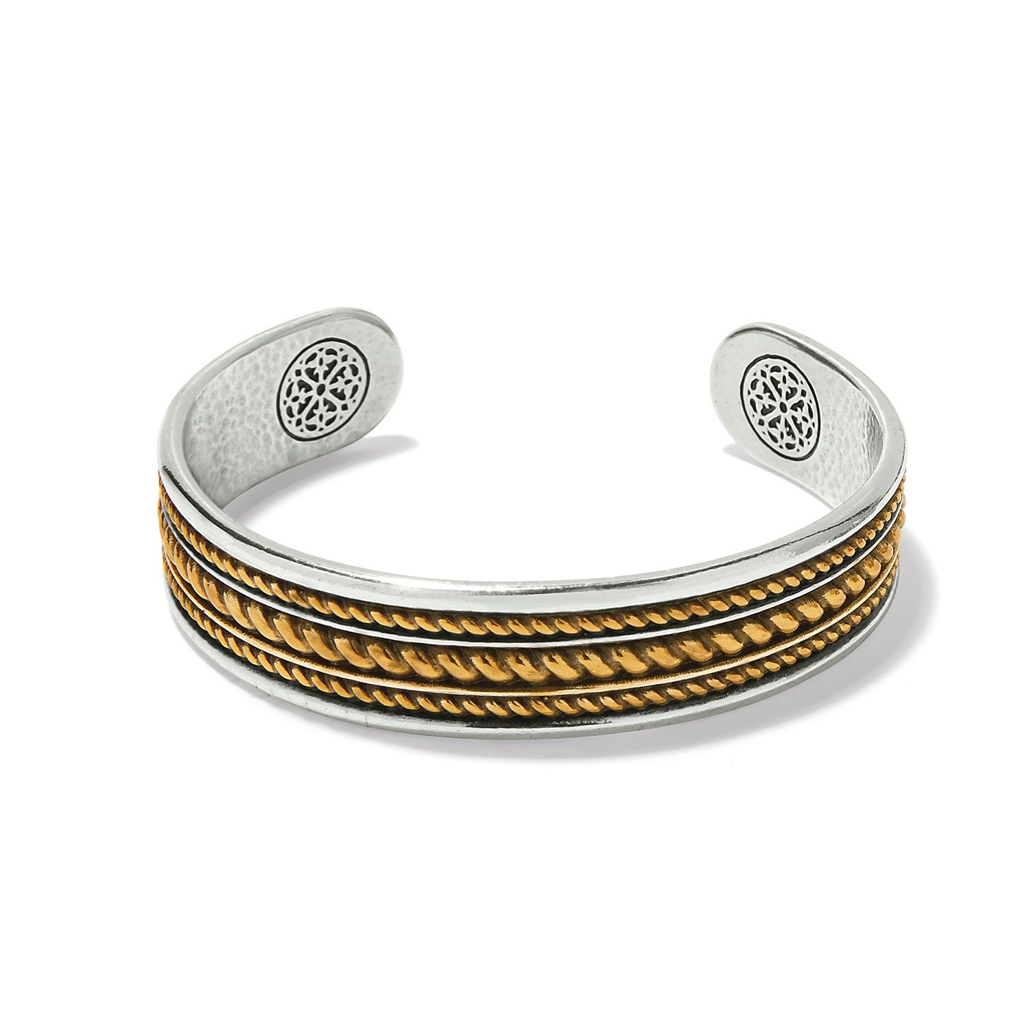 Monete Narrow Cuff Bracelet, Color: Silver/Gold