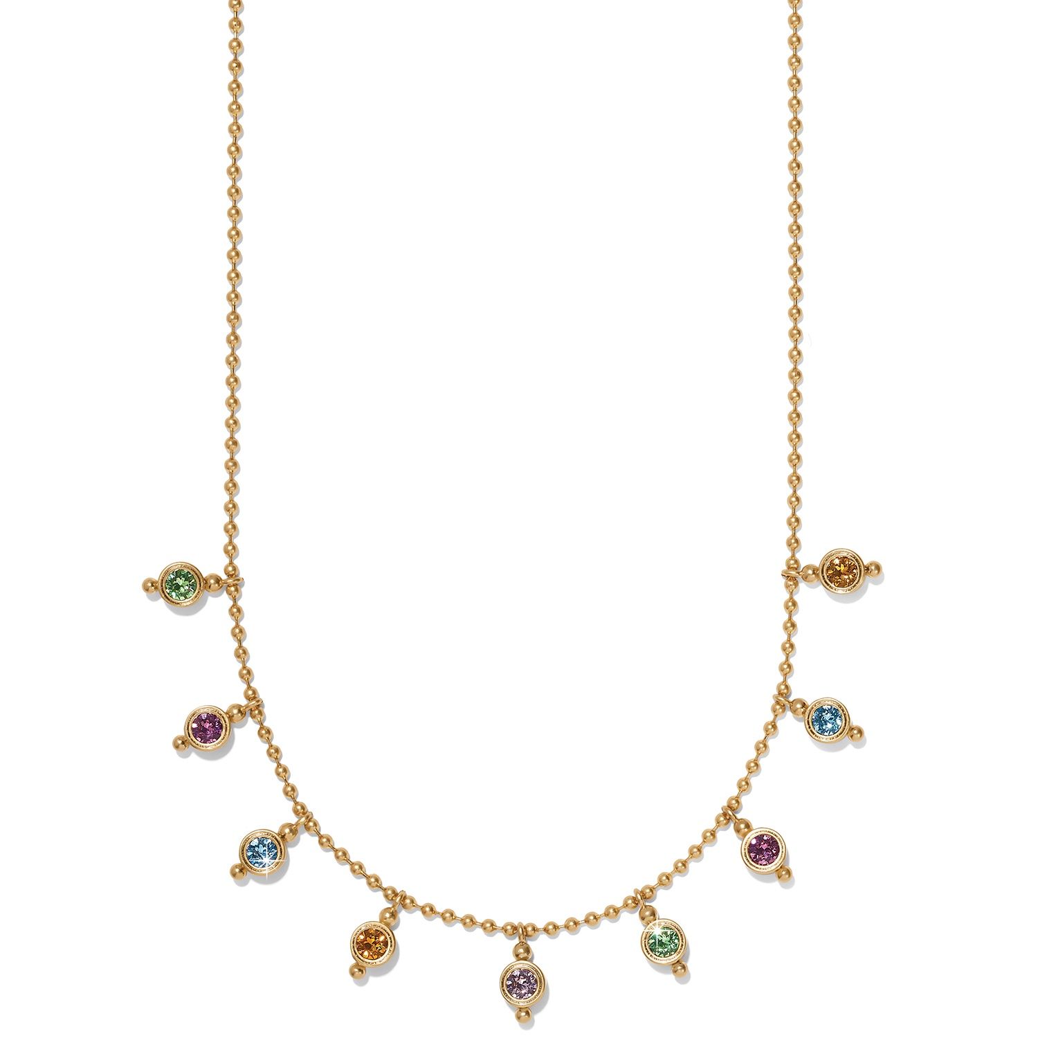 Twinkle Mod Droplet Reversible Necklace, Color: Gold/Multi
