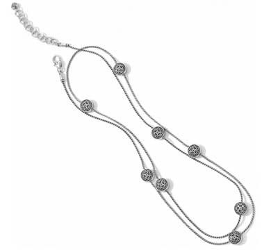 Ferrara Petite Long Necklace, Color: Silver