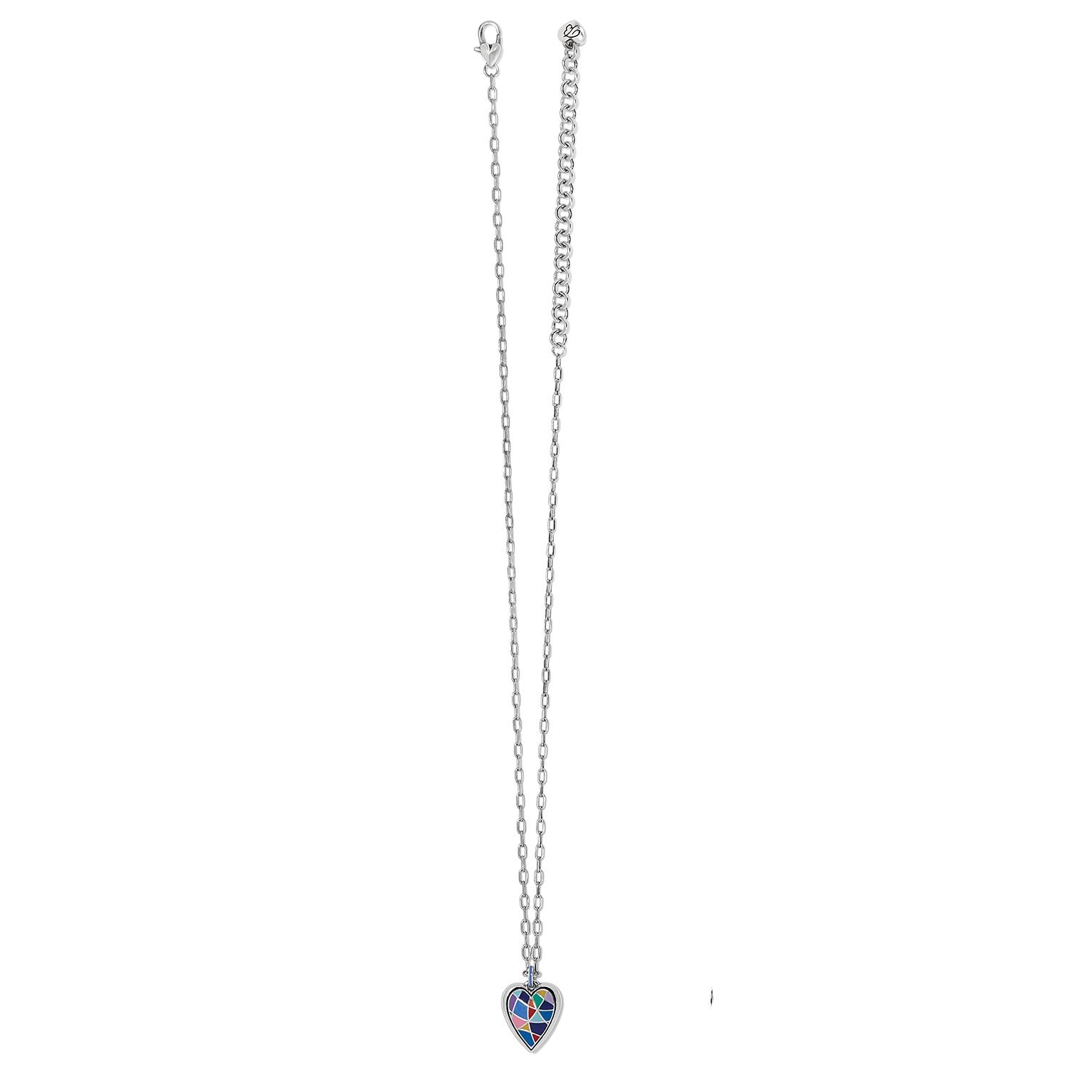 Colormix Heart Short Necklace, Color: Silver/Multi