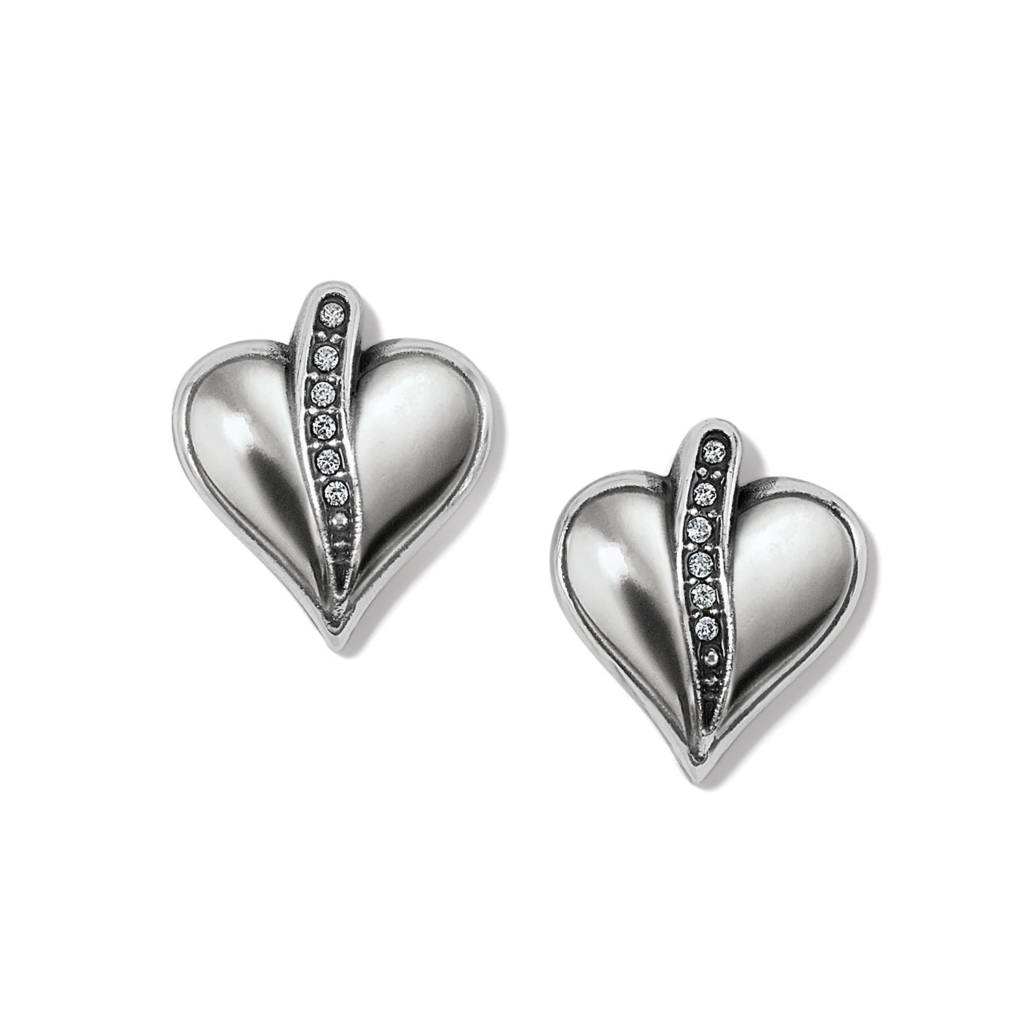 Precious Heart Post Earring, Color: Silver