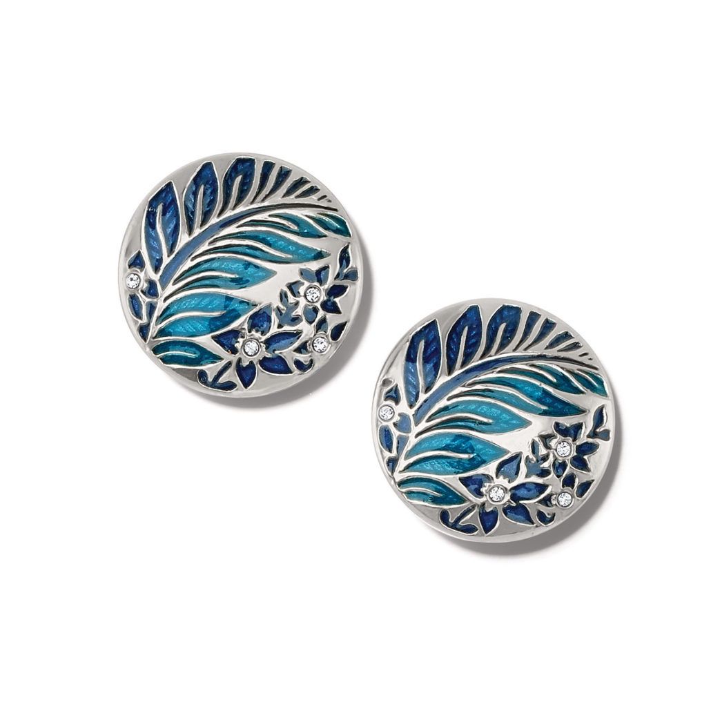 Terra Post Earrings - Blue, Color: Silver/Blue