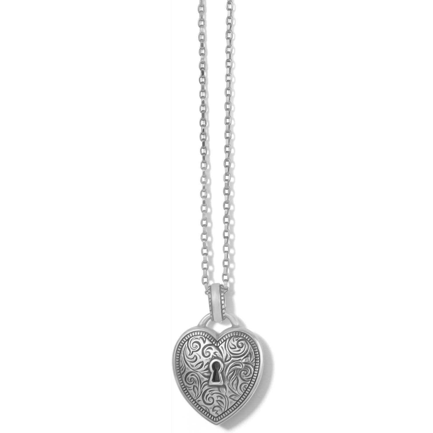Romanza Heart Necklace, Color: Silver