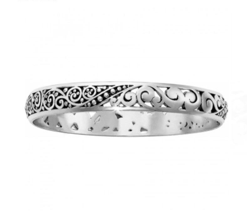 Love Affair Bangle Bracelet, Color: Silver