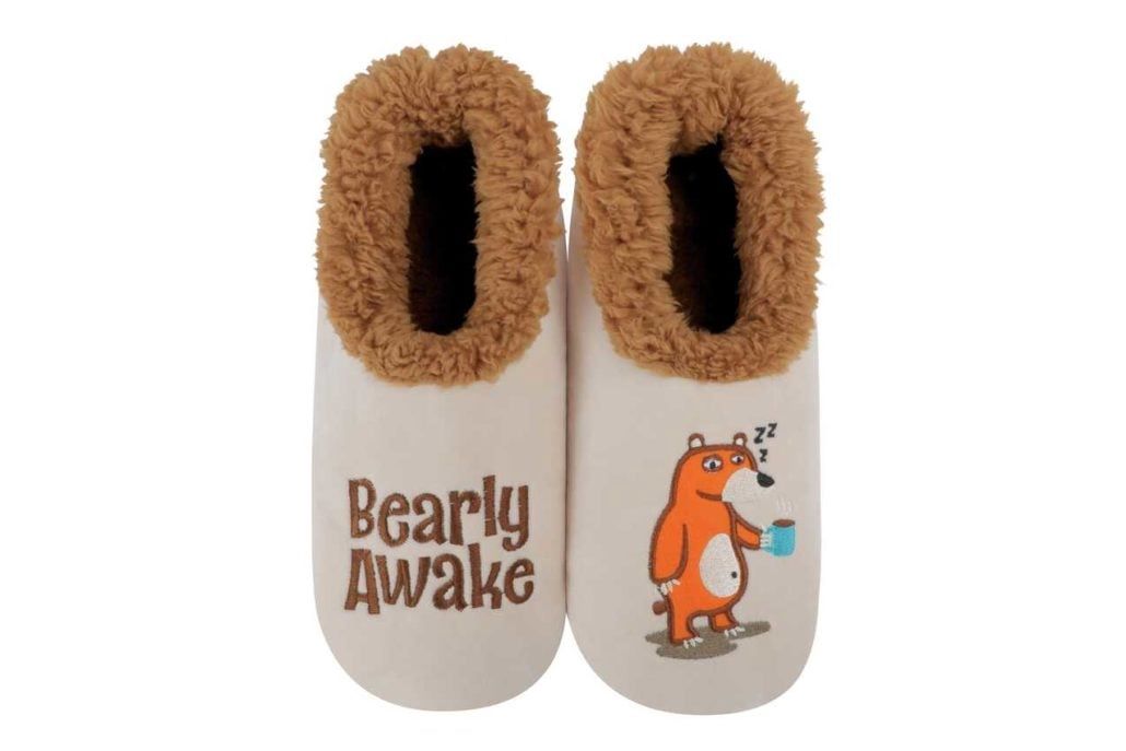 Men&#39;s Bearly Awake Snoozie Slippers, Color: Bearly Awake, Size: Small