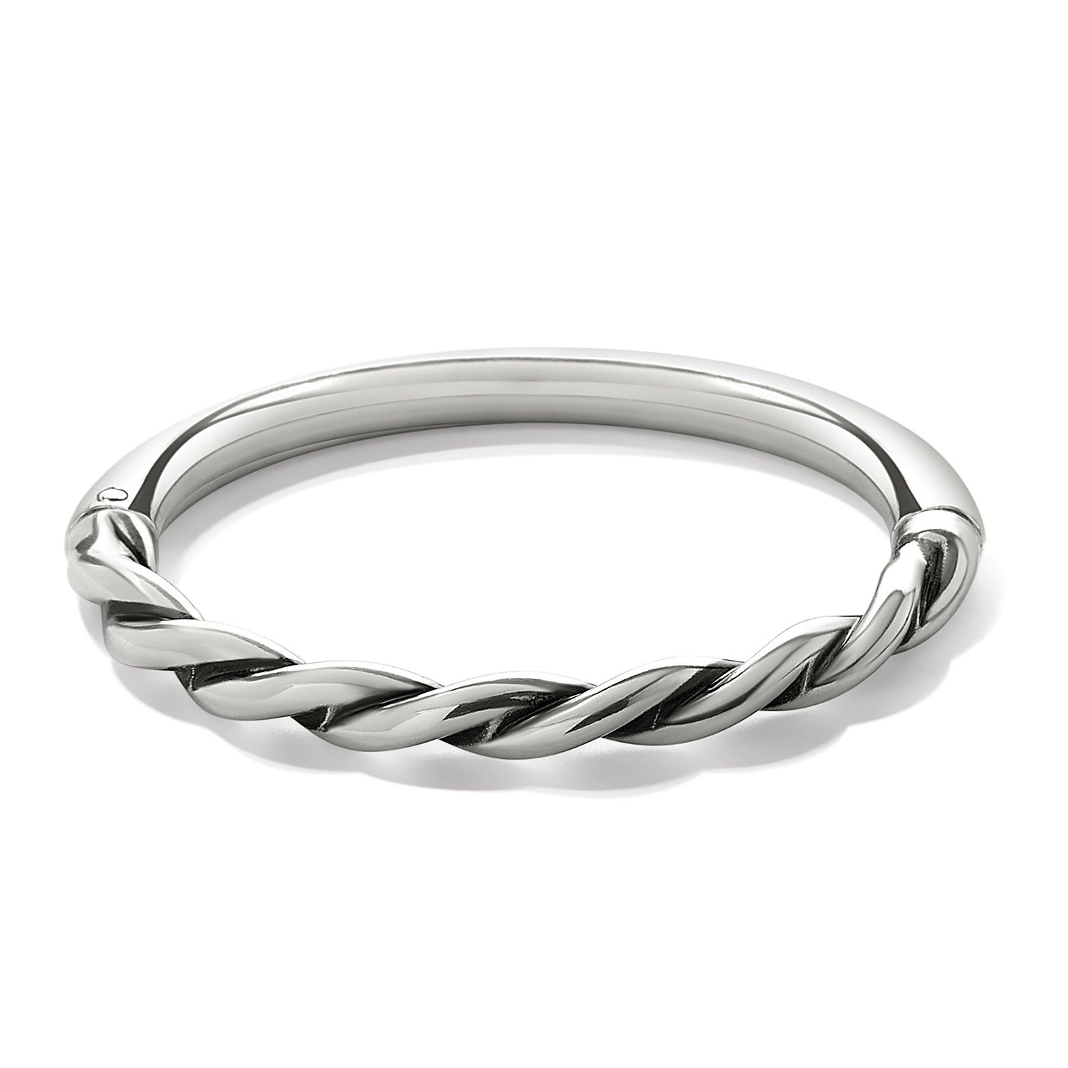 Interlok Twist Hinged Bangle, Color: Silver