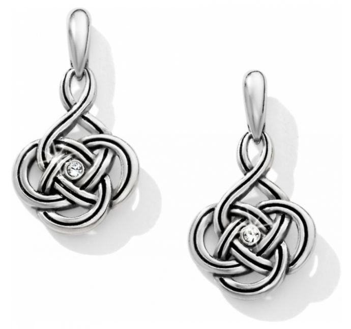 Interlok Petite Post Drop Earrings, Color: Silver