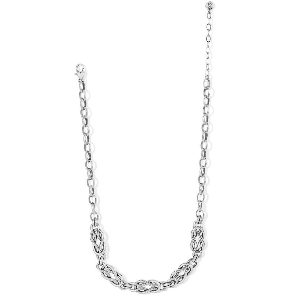 Interlok Harmony Link Necklace, Color: Silver