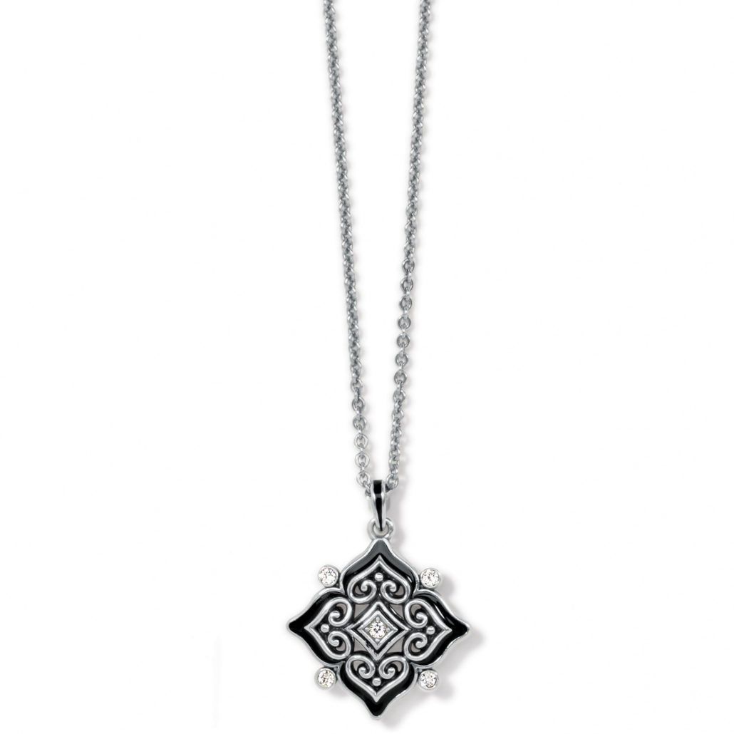 Alcazar Mystique Pendant Necklace, Color: Silver/Black
