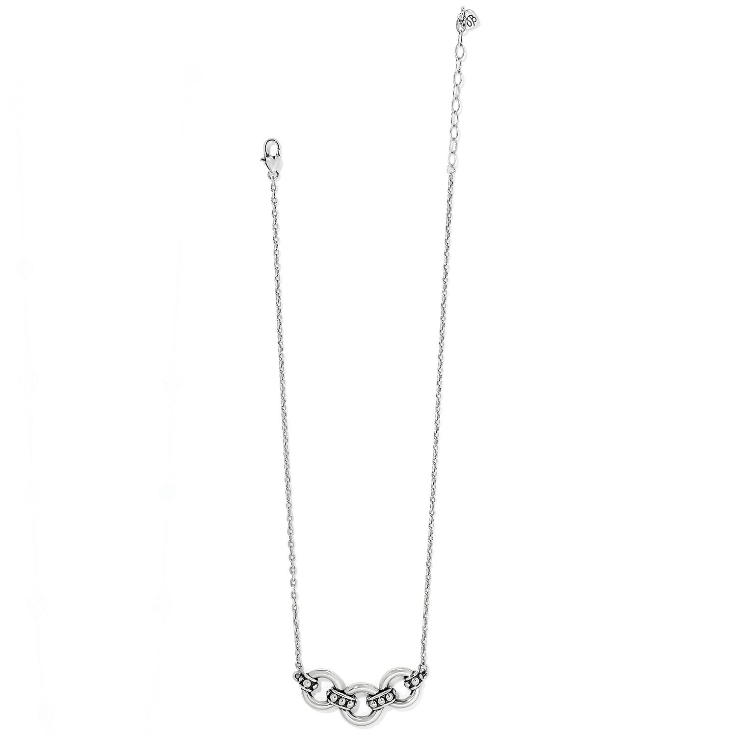 Pretty Tough Stud Trio Necklace, Color: Silver