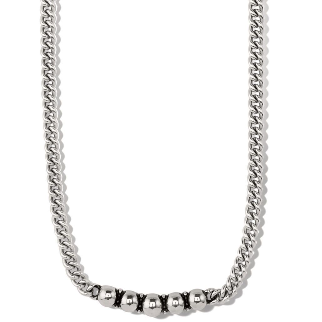 Pretty Tough Chain Collar Necklace, Color: Silver