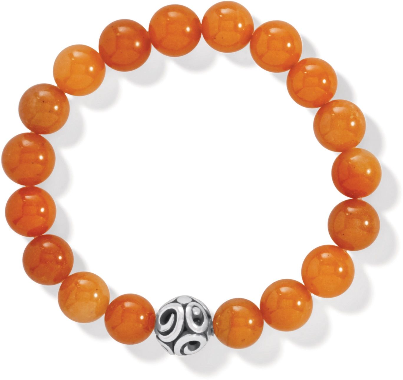 Contempo Chroma Aventurine Stretch Bracelet, Color: Silver/Orange