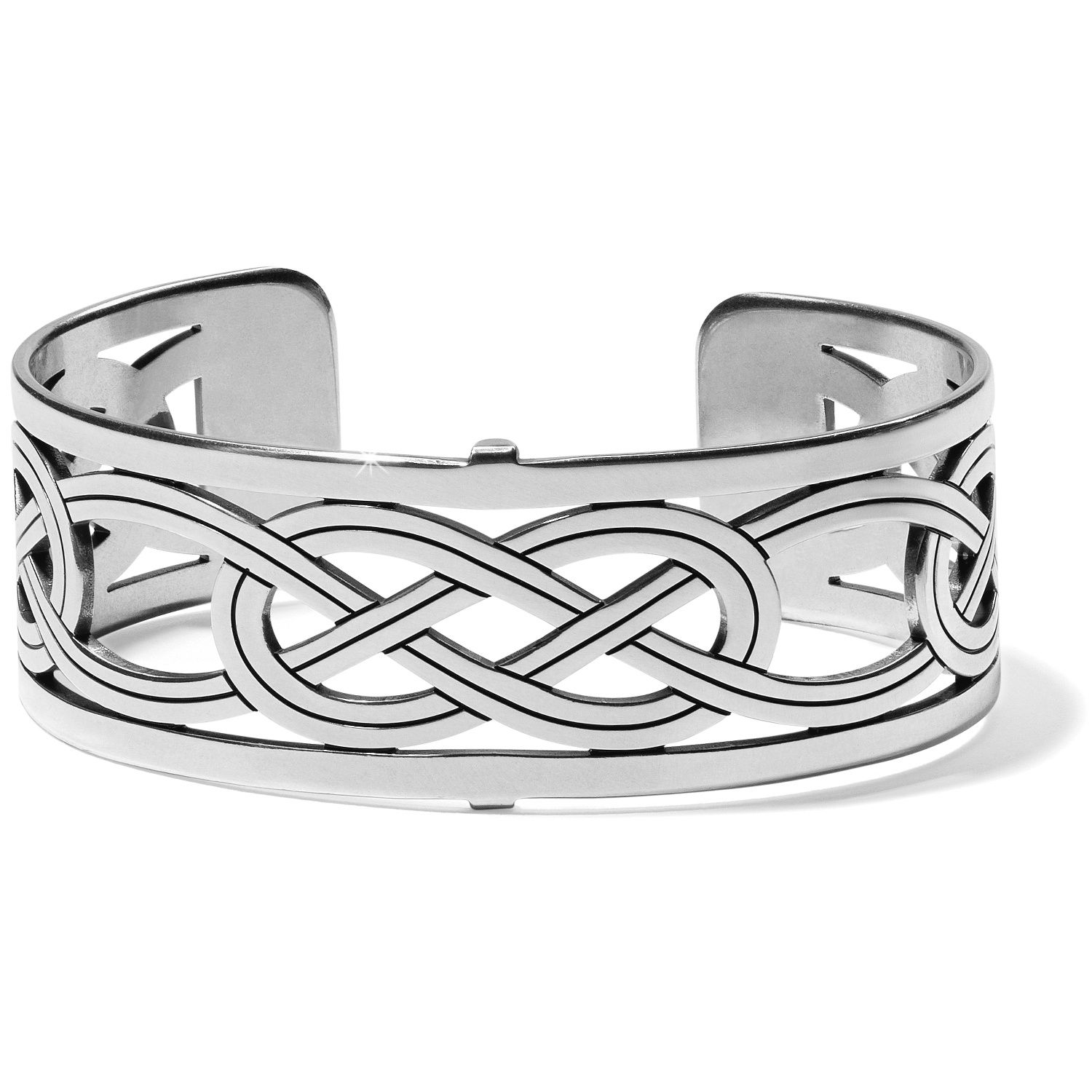 Christo Interlok Narrow Cuff Bracelet, Color: Silver