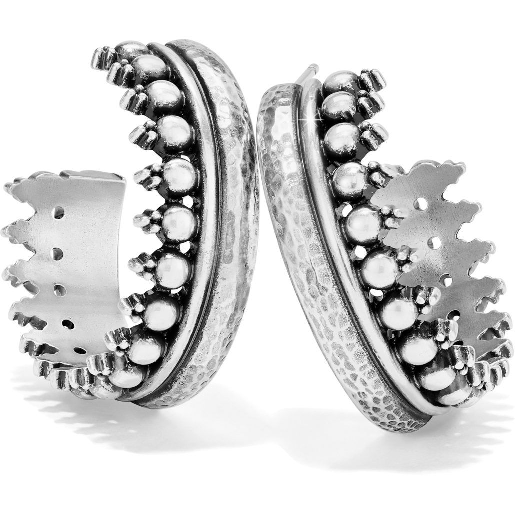 Telluride Sunburst Hoop Earrings, Color: Silver