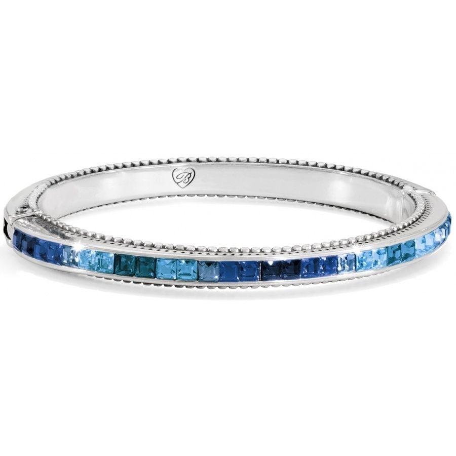 Spectrum Hinged Bangle Bracelet - Blue, Color: Silver/Blue