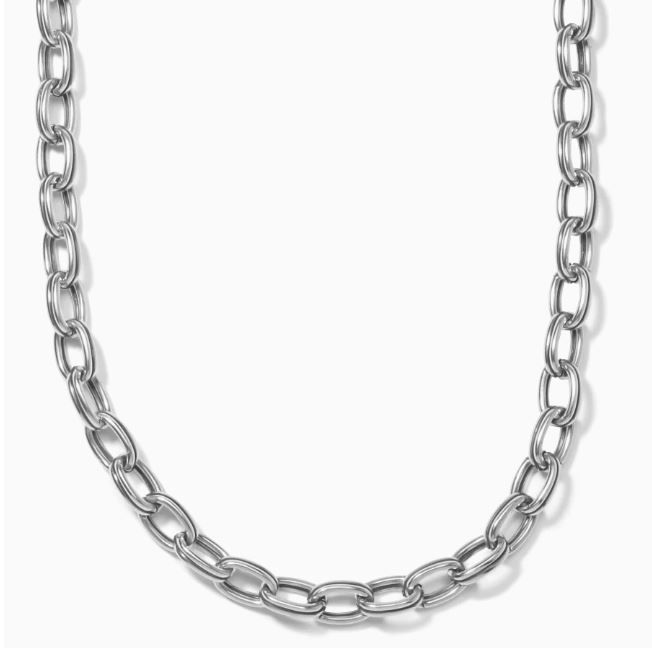 Ferrara Link Short Necklace, Color: Silver