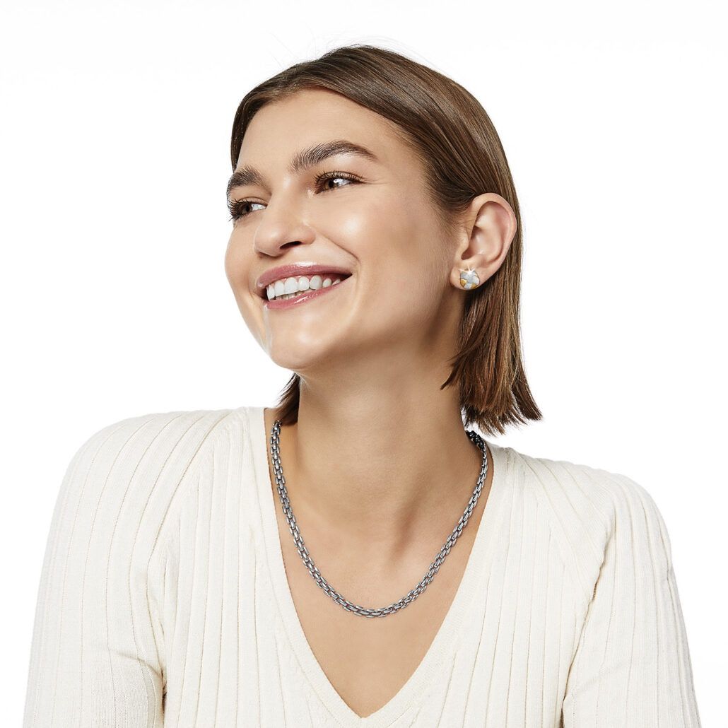 Athena Chain Necklace - Silver, Color: Silver