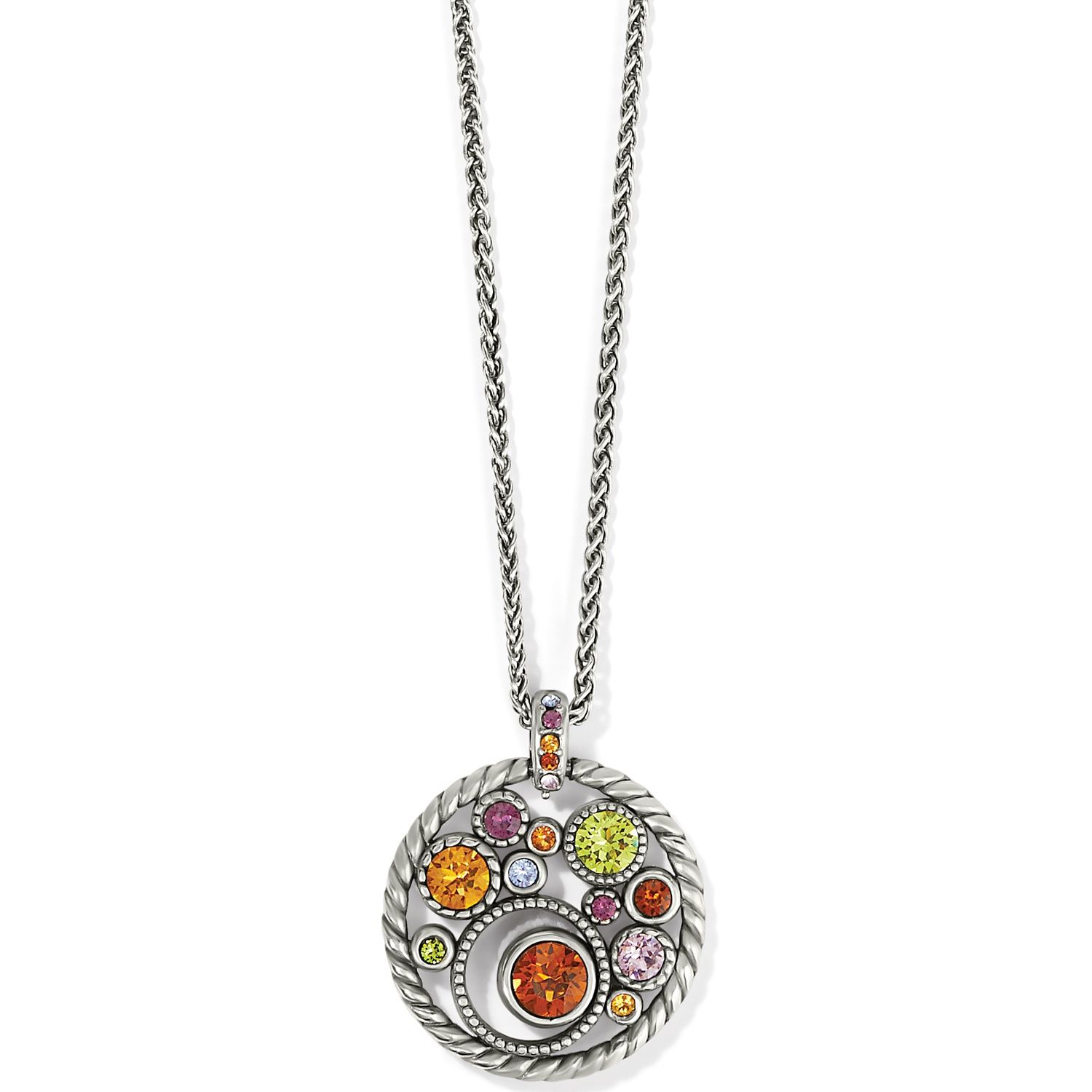 Halo Gems Necklace, Color: Silver/Multi