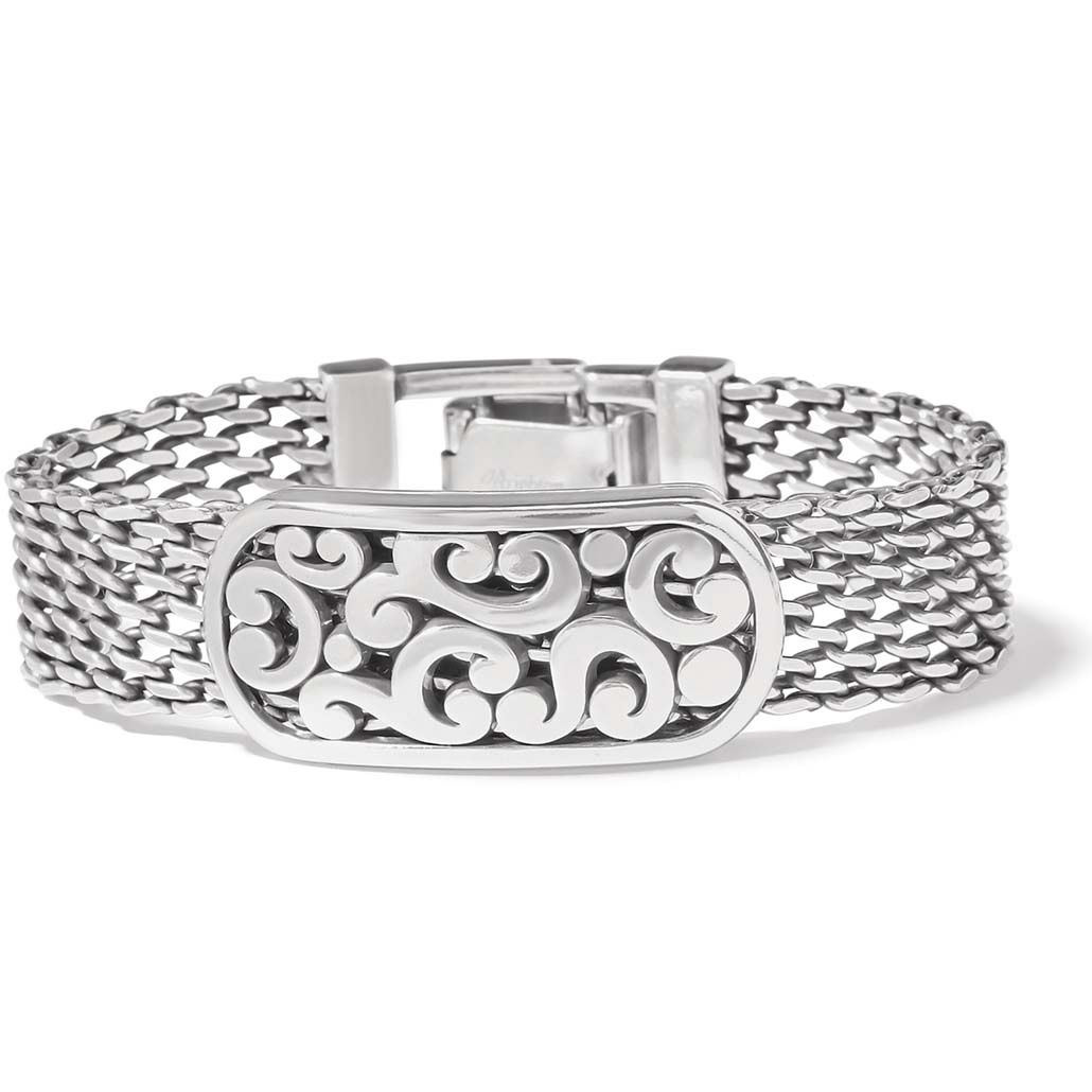 Contempo Token Tag Id Bracelet, Color: Silver