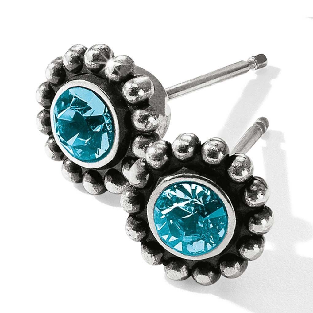 Twinkle Mini Post Earring - Blue Zircon, Color: Blue Zircon