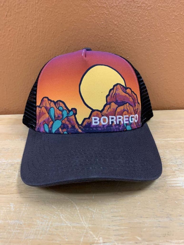 Trucker Hat - Southwest Scene, Color: Black/Black, Size: One Size Fits Most