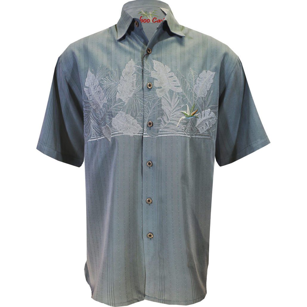 Chest Bird Of Paradise Shirt, Color: Ocean, Size: 2X