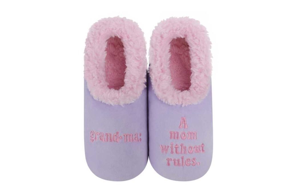 Women&#39;s Grandma A Mom Without Rules Snoozie Slippers, Color: Grandma A Mom Without Rules, Size: Small