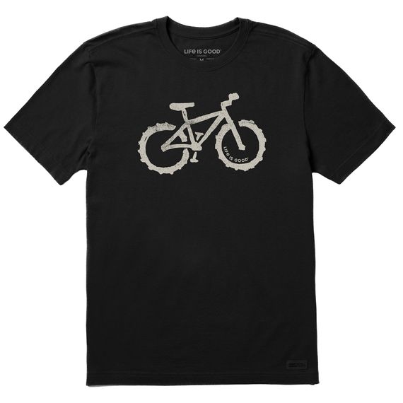 M&#39;s Fat Tire Mountain Bike SS Tee, Color: Jet Black, Size: Medium
