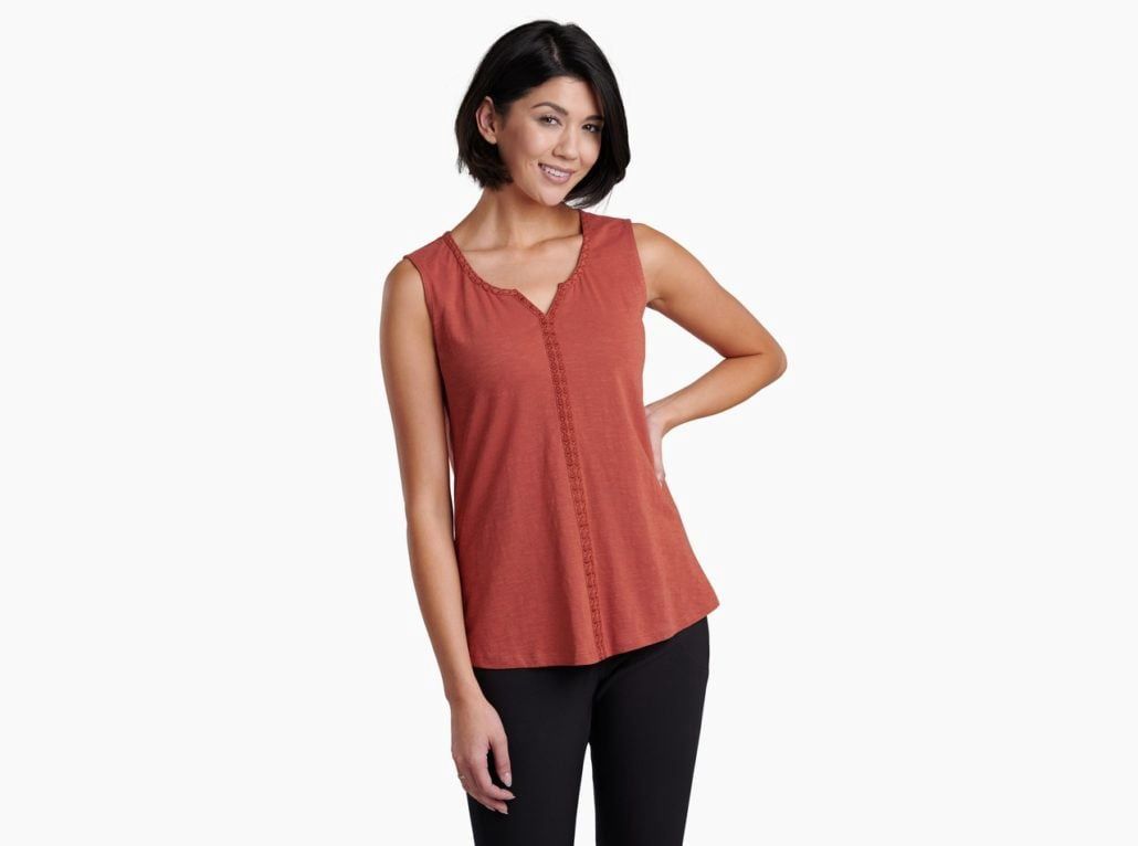 Shay Tank, Color: Clay, Size: Medium